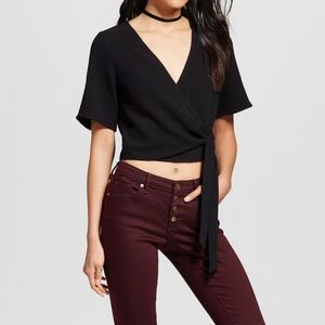 Xhilaration Wrap Crop Top
